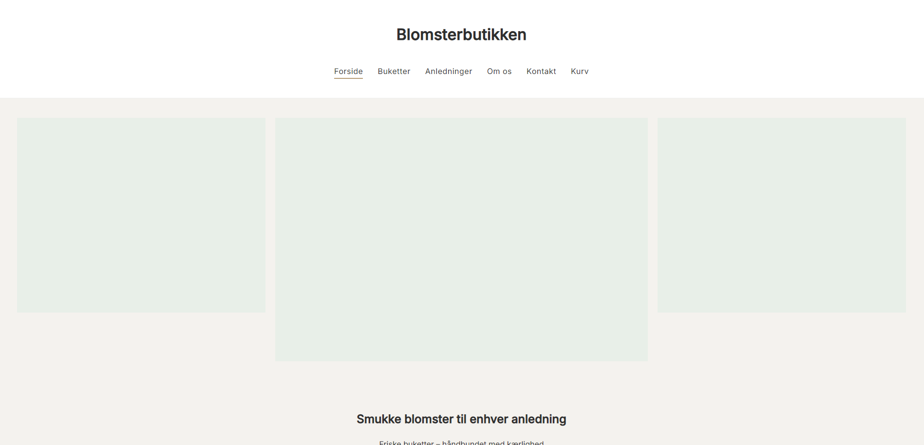 Blomsterbutik hjemmeside